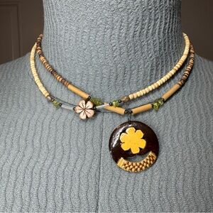 Hawaiian Necklaces 2 wood and beads